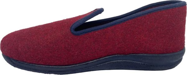Chausson Homme Wool Rouge vue cote