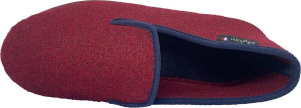 Chausson Homme Wool Rouge vue dessus