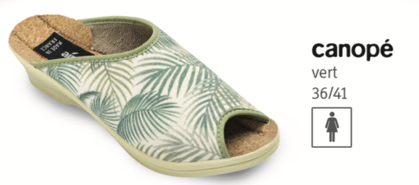 Sandales avec talon et motifs feuillage