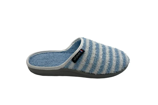 Mule fermée femme WENETO couleur bleu ciel vue de côté