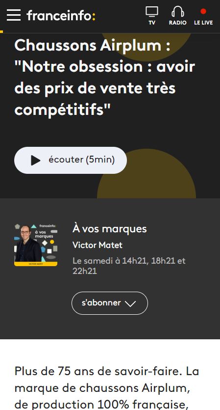 article de presse france info publié le 04/11/2023 13:44