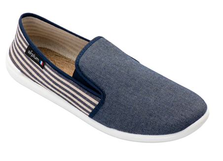 slipper en toile et en jean bleu