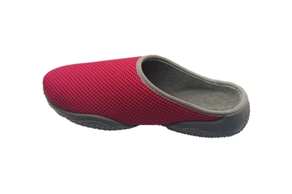 mule femme box fuchsia gris