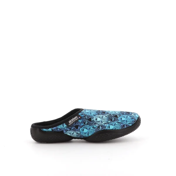 vue côté pied droit Mule BESTA Femme bleu