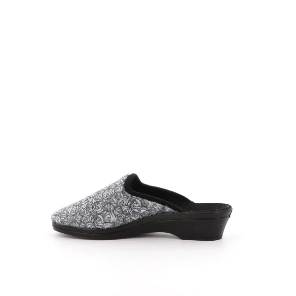 vue intérieure gauche Mules à talon noir CELIE pour femme