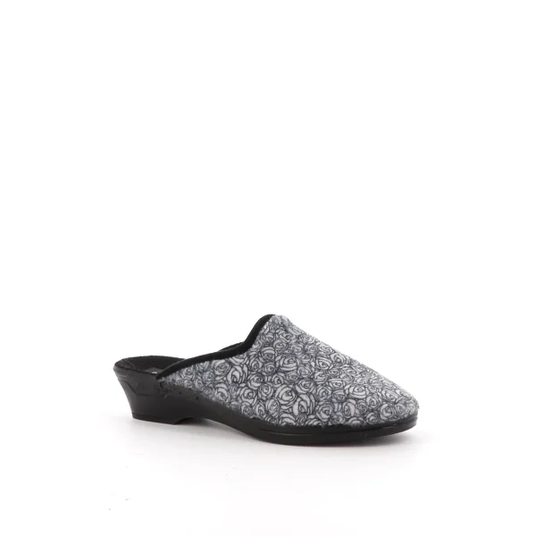 vue pied droit Mules à talon noir CELIE pour femme