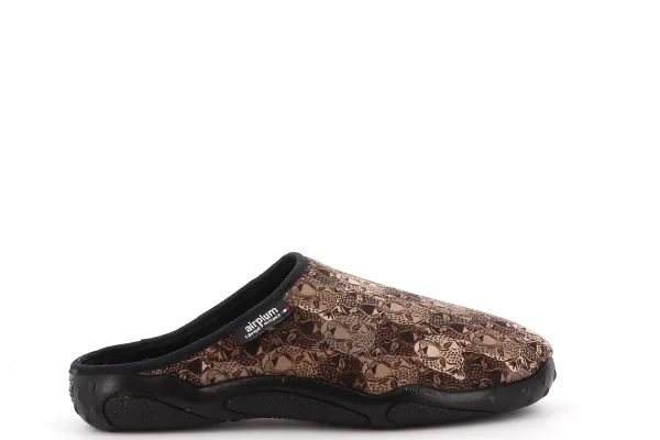 vue côté pied droit Mule homme DESTA marron