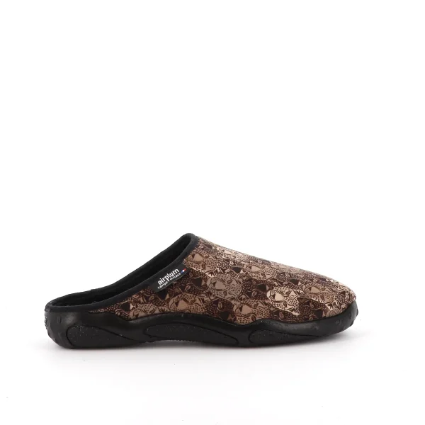 vue côté pied droit Mule homme DESTA marron