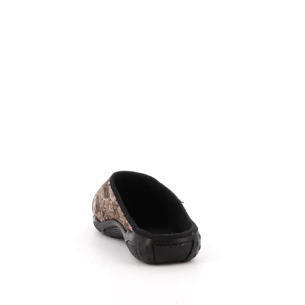 vue intérieure pied droit Mule homme DESTA marron