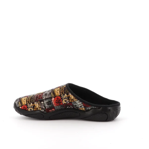 vue latérale intérieure pied droit Mule homme DRACO multicolore