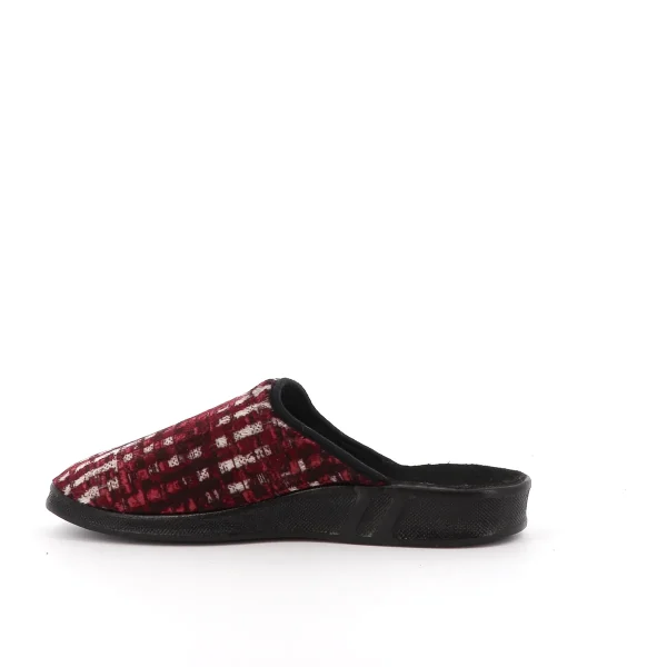 vue intérieure pied droit Mule FUNKY Homme bordeaux