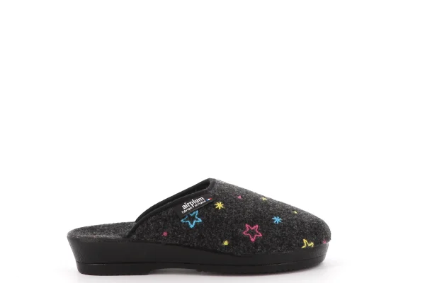 vue pied droit Chausson d’intérieur femme ORION anthracite