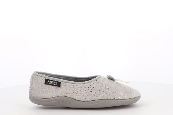 vue côté extérieur Ballerine grise ZEN Femme