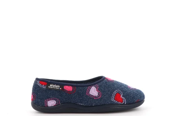 vue côté extérieur Ballerine marine ZANGE Femme