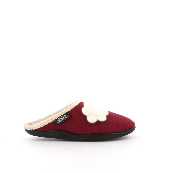 vue côté extérieur pied droit Mule bordeaux femme ZELDA