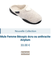 chausson eco responsable femme becopic Airplum