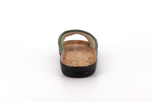 vue arrière claquette kaki pour homme modèle walgue