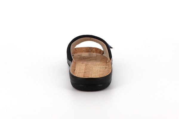 vue arrière claquette mixte noire pour homme et femme modèle walgue