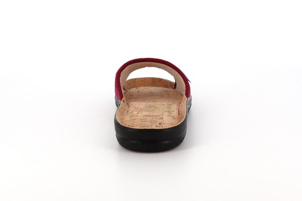 vue arrière claquette résille prune pour femme modèle wraisin