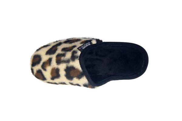 mule léopard pantoufle