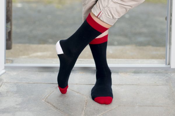 Chaussettes bleu blanc rouge, marine france