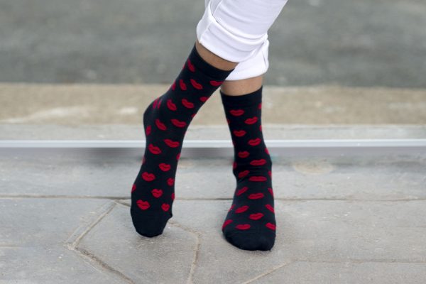 Chaussette femme bisous amour