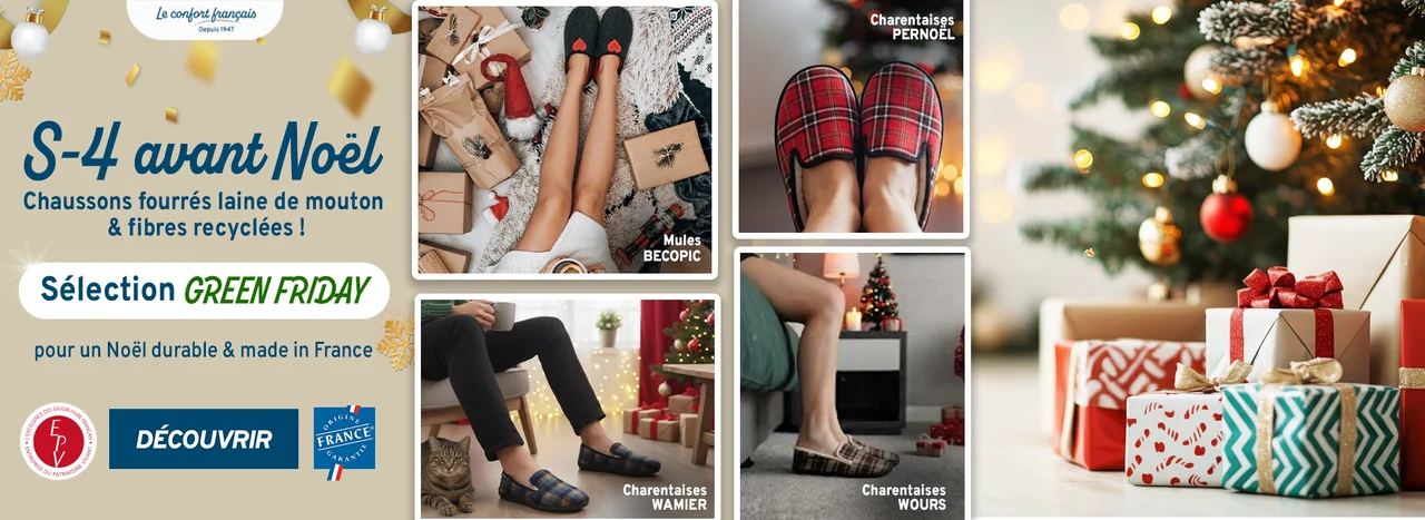 modèles de chaussons tendance et confortables pour hommes et femmes, avec illustrations cosy de mules charentaises , mules ouvertes par Airplum, spécialiste des chaussures et pantoufles chauds pour femmes, hommes, enfants, sénior. Fabriqués en France