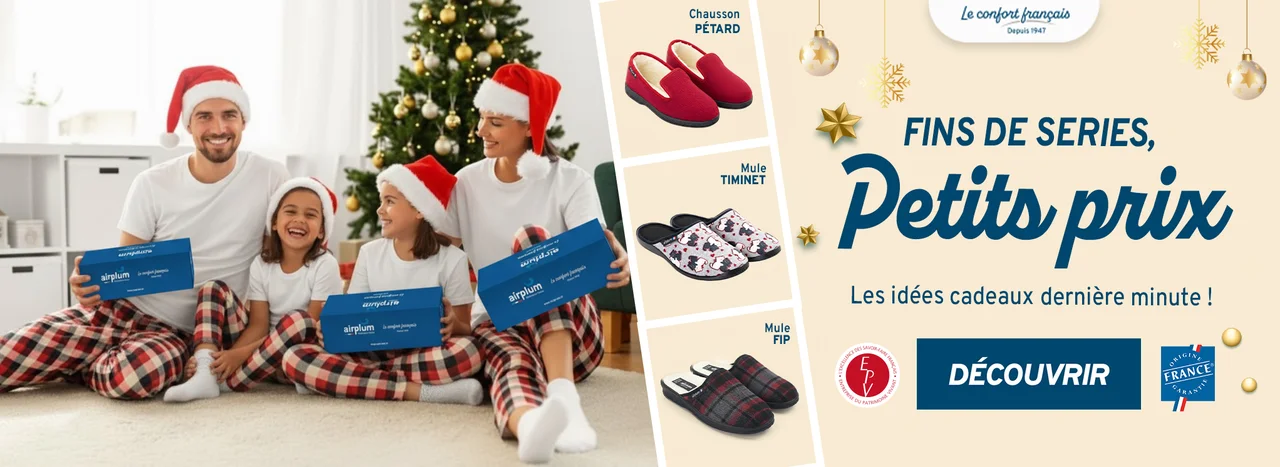 Choix de chaussons tendance et confortables pour hommes et femmes, avec illustrations cosy de mules charentaises , mules ouvertes par Airplum, spécialiste des chaussures, pantoufles chauds, charentaises pour femmes, hommes, enfants, sénior. Fabriqués en France