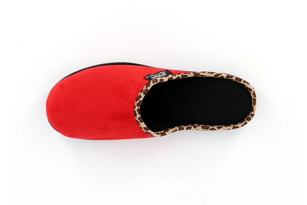 mule rouge femme airplum léopard