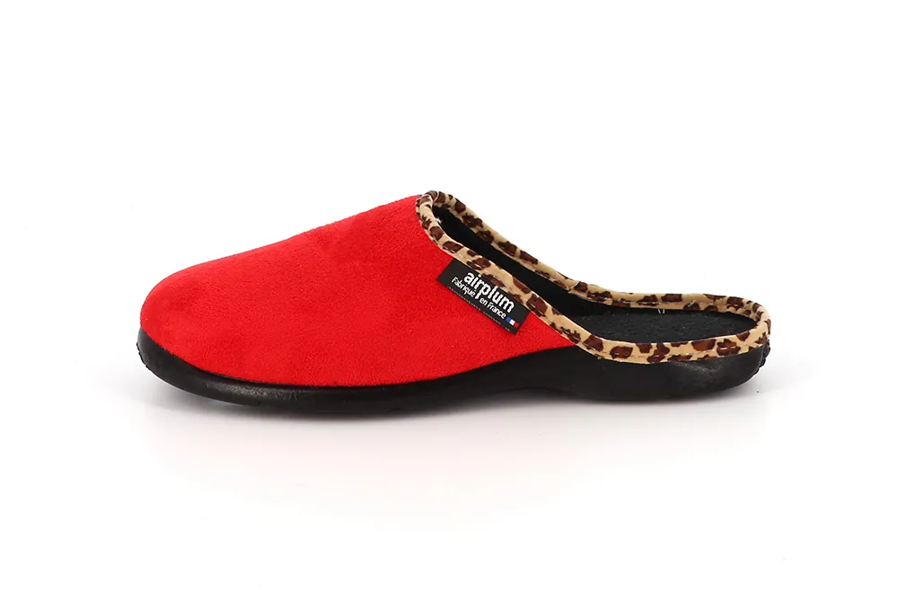 claquette femme rouge