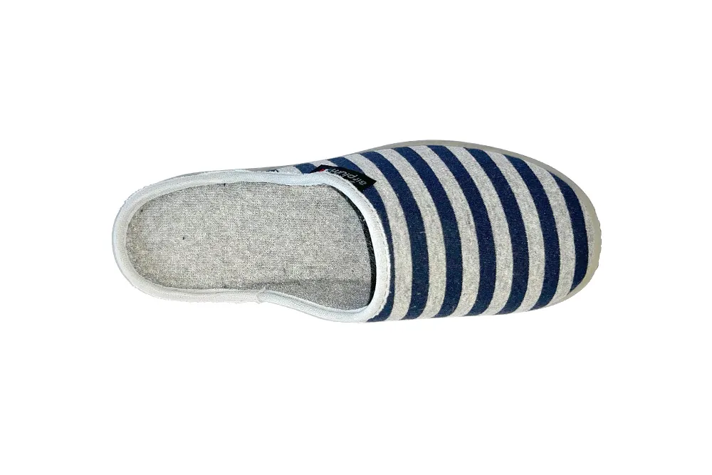 mule mariniere grise et bleue