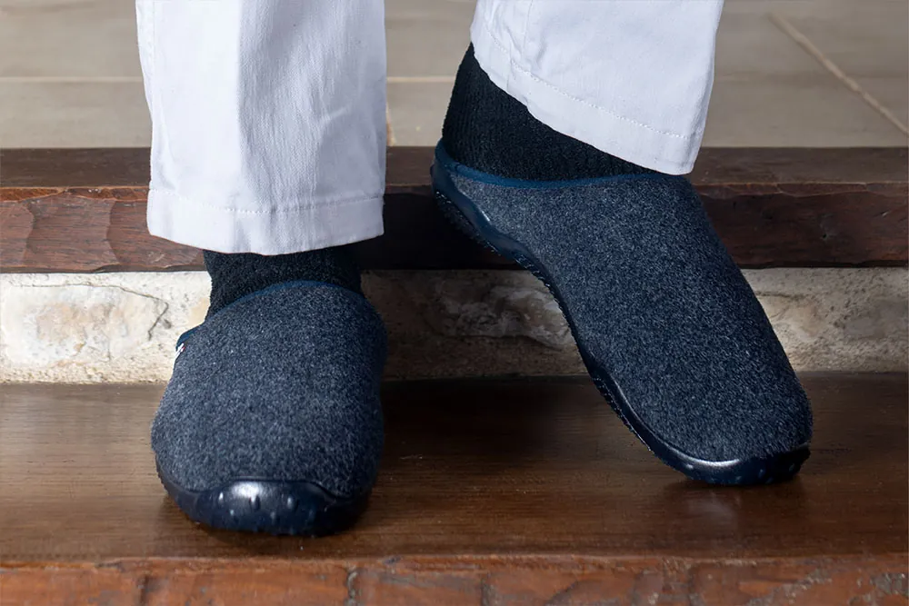 chaussons écoresponsables decycle recycle marine chaud homme hiver