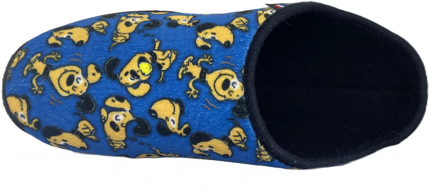 mule bleue pour femme vue du dessus