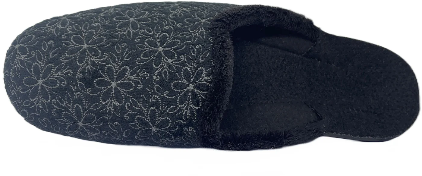 mule noire à talon carla vue de dessus