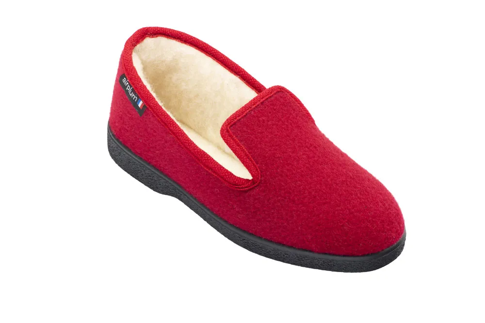 Chausson Femme et Homme Petard rouge Airplum