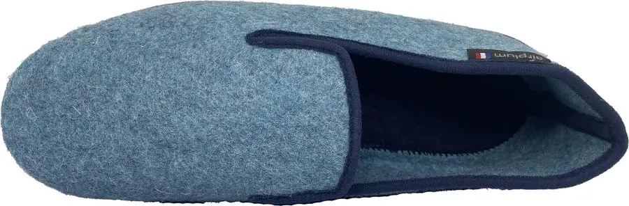 Chausson Homme Wool Bleu vue dessus