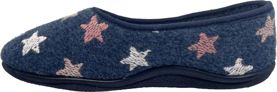 Ballerine Femme Zana bleu Airplum vue cote