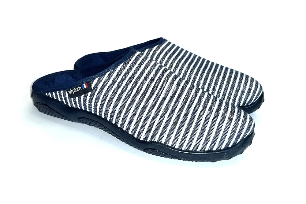 claquettes rayures homme mariniere