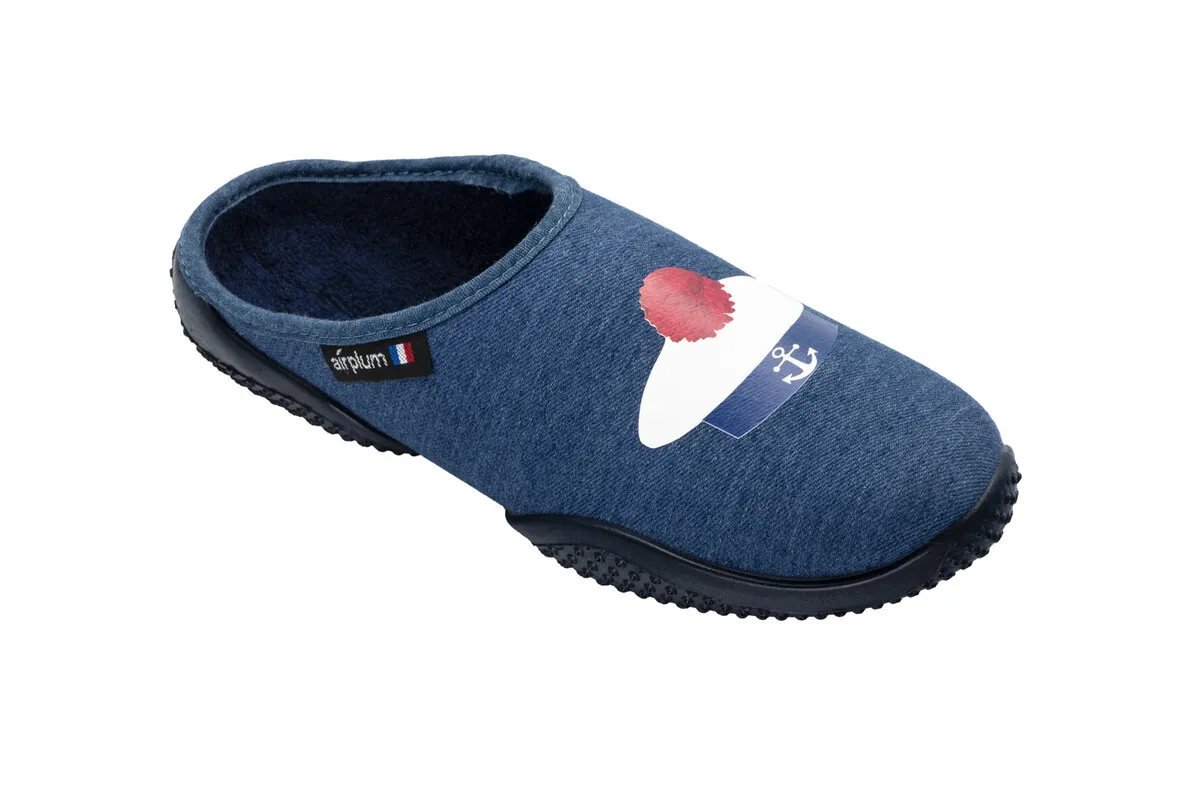 mule femme avec motif béret de matelot