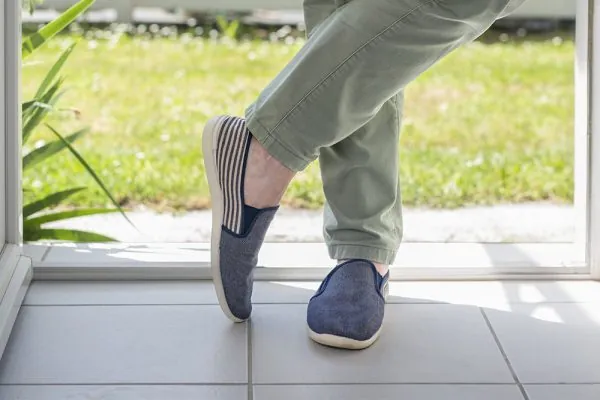 chaussures été homme espadrille rayures jean