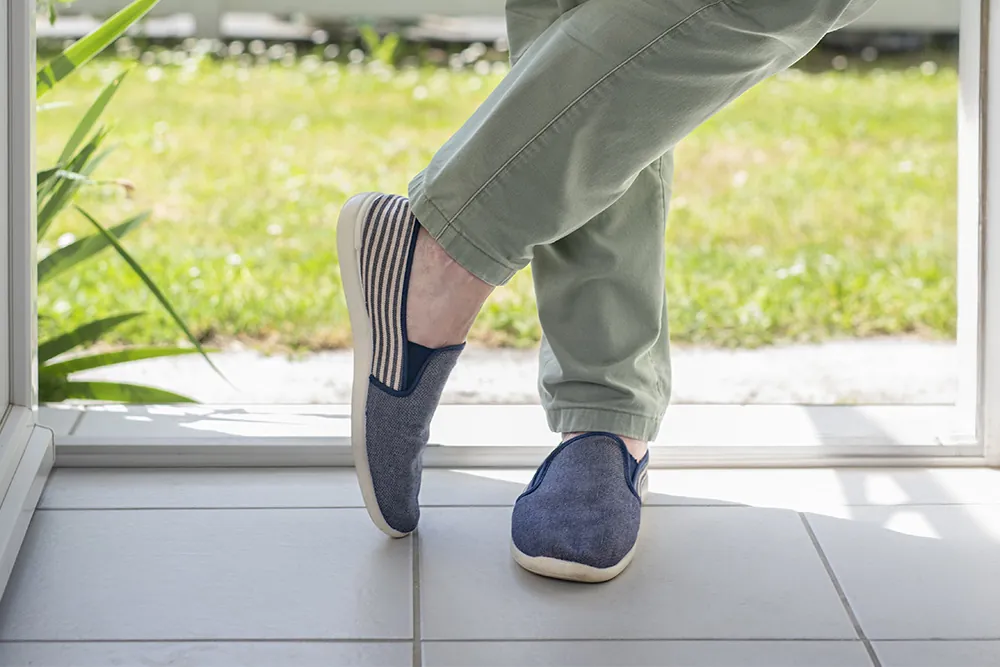 chaussures été homme espadrille rayures jean