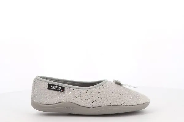 vue côté extérieur Ballerine grise ZEN Femme