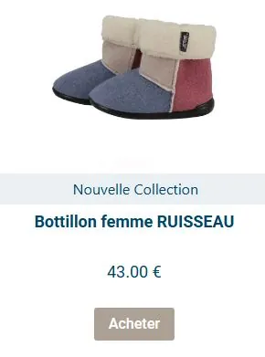 Pantoufle montante façon chaussons boots et chausson tricot rouge