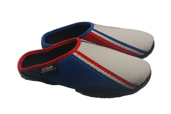 mules bleu blanc rouge