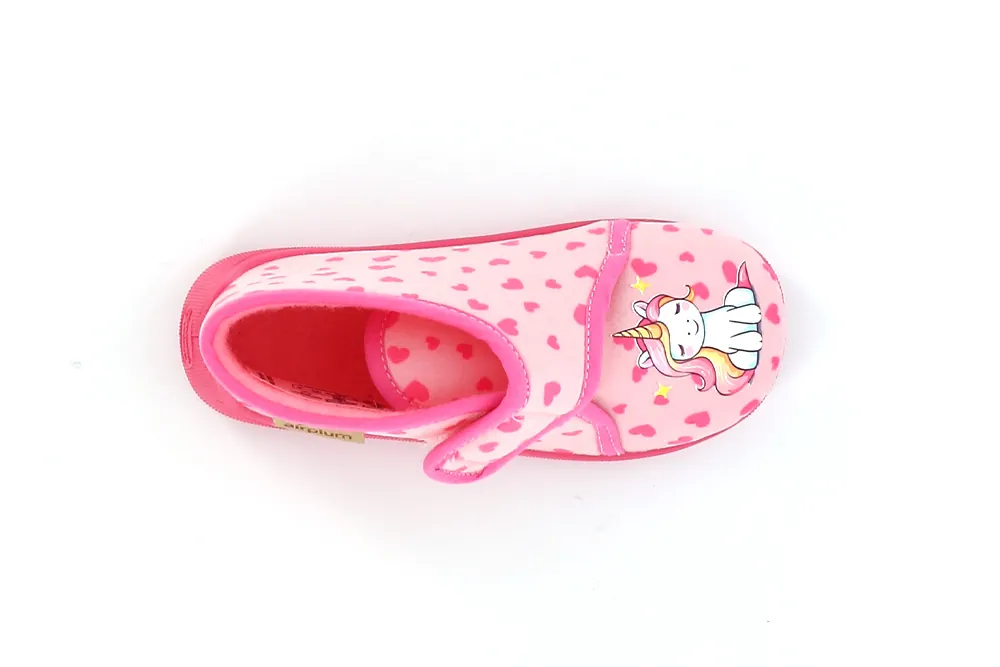 pantoufles licorne scratch rose fille enfant