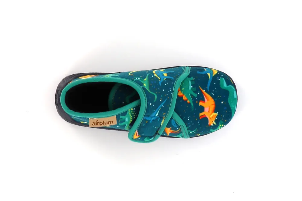 pantoufles scratch dino vert enfant