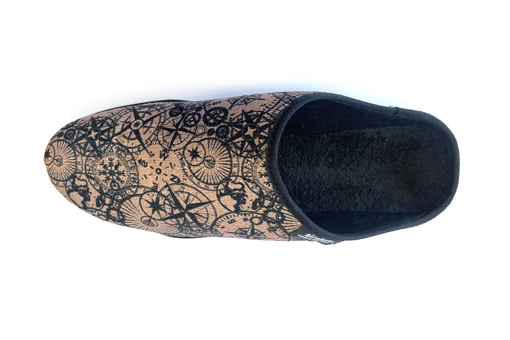 pantoufles beige homme