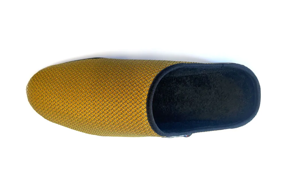 mule homme claquette été moutarde