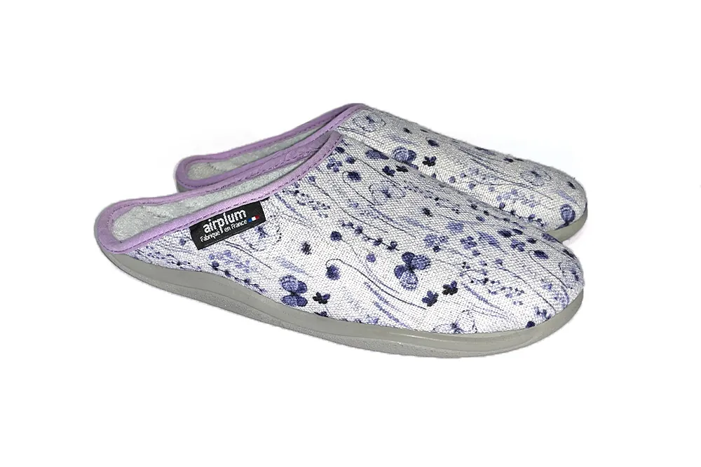 Mule d’intérieur femme été Zouette lavande