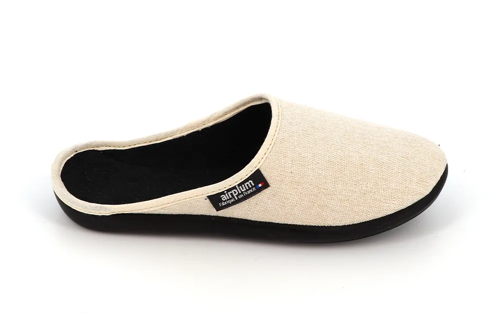 chausson beige semelle noire